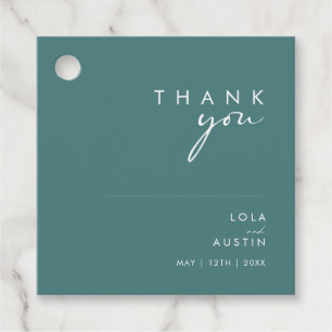 Dusty Boho   Green and Blue Thank You Favour Tags