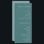 Dusty Boho | Green and Blue Wedding Program<br><div class="desc">This Dusty Boho | Green and Blue wedding program is perfect for your colourful rustic boho wedding. Its simple, unique modern design accompanied by a contemporary minimalist script, dusty blue, and teal green colour palette gives this product a classic chic bohemian feel. Keep it as is, or choose to personalize...</div>