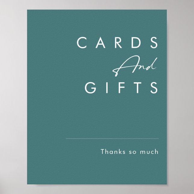 Dusty Boho | Green Cards and Gifts Sign (Front)
