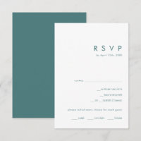 Dusty Boho | Green Menu Choice RSVP Card
