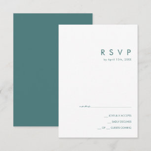 Dusty Boho   Green RSVP Card