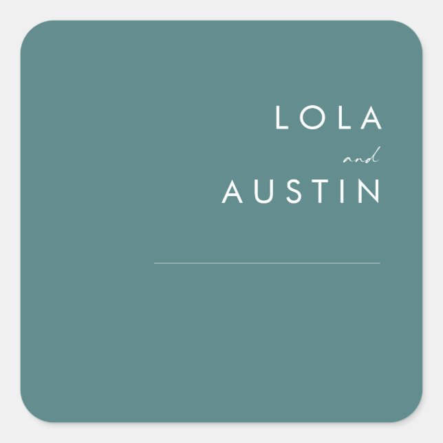 Dusty Boho | Green Wedding Envelope Seals (Front)
