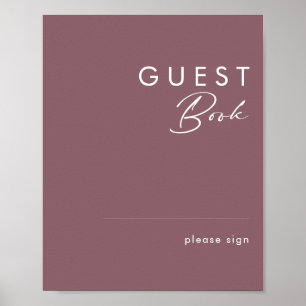 Dusty Boho Livre d'or invité violet