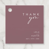 Dusty Boho | Purple and Rose Thank You Favour Tags