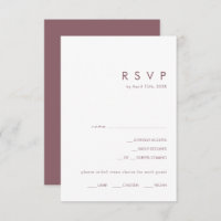 Dusty Boho | Purple Menu Choice RSVP Card