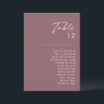 Dusty Boho | Purple Table Number Chart<br><div class="desc">This Dusty Boho | Purple table number chart is perfect for your colourful rustic boho wedding. Its simple, unique modern design accompanied by a contemporary minimalist script and mauve purple colour palette gives this product a classic chic bohemian feel. Keep it as is, or choose to personalize it with artwork...</div>