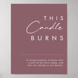 Dusty Boho   Purple This Candle Burns Sign