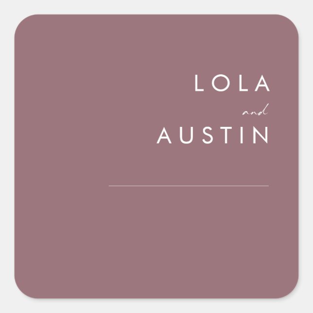 Dusty Boho | Purple Wedding Envelope Seals (Front)