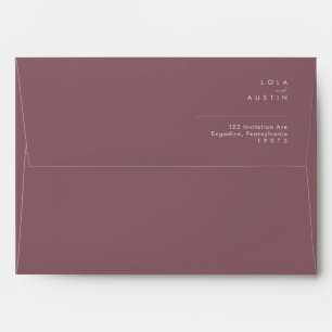 Dusty Boho   Purple Wedding Invitation Envelope