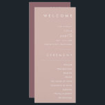 Dusty Boho | Rose and Purple Gold Wedding Program<br><div class="desc">This Dusty Boho | Rose and Purple wedding program is perfect for your colourful rustic boho wedding. Its simple, unique modern design accompanied by a contemporary minimalist script, dusty rose, and purple colour palette gives this product a classic chic bohemian feel. Keep it as is, or choose to personalize it...</div>