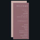 Dusty Boho | Rose and Purple Gold Wedding Program<br><div class="desc">This Dusty Boho | Purple and Rose wedding program is perfect for your colourful rustic boho wedding. Its simple, unique modern design accompanied by a contemporary minimalist script, dusty rose, and mauve purple colour palette gives this product a classic chic bohemian feel. Keep it as is, or choose to personalize...</div>