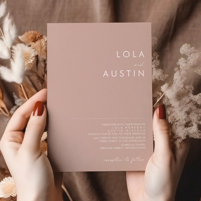 Dusty Boho | Rose and Purple Wedding Invitation (Creator Uploaded)