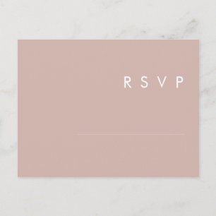Dusty Boho Rose and Purple Wedding RSVP Postcard