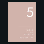 Dusty Boho | Rose Table Number<br><div class="desc">This Dusty Boho | Rose table number is perfect for your colourful rustic boho wedding. Its simple, unique modern design accompanied by a contemporary minimalist script and dusty rose colour palette gives this product a classic chic bohemian feel. Keep it as is, or choose to personalize it with artwork or...</div>