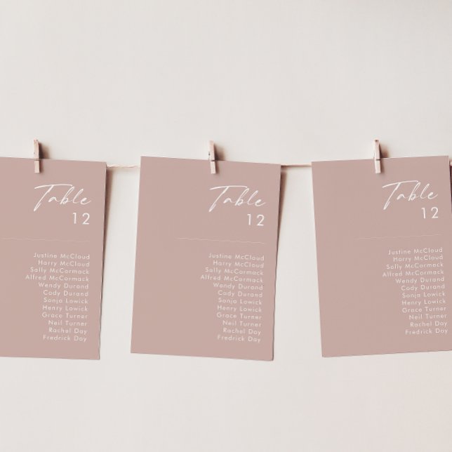 Dusty Boho | Rose Table Number Chart (Creator Uploaded)