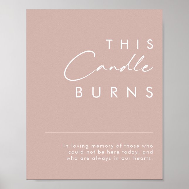 Dusty Boho | Rose This Candle Burns Sign (Front)