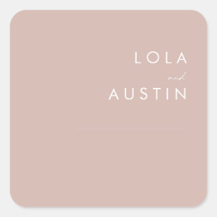 Dusty Boho Rose Wedding Envelope Seals