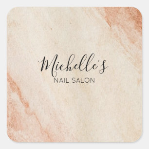 Dusty brown powder chic square sticker