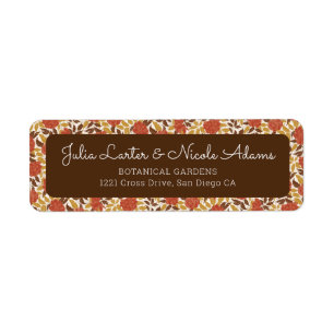 Dusty Brunt Orange Peony Flowers Mariage de automn