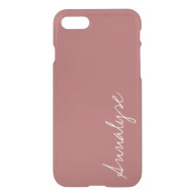 Dusty Cedar Warm Rose Pink Solid Colour Custom