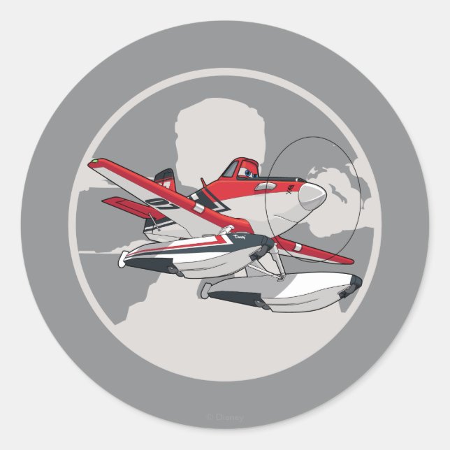 Dusty Character Art 2 Classic Round Sticker (Front)