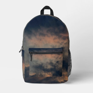 Dusty Clouds at Dusk Photo Printed Backpack