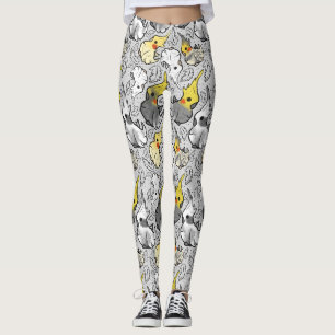 Dusty Cockatiels Leggings