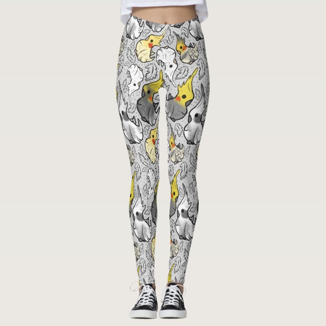 Dusty Cockatiels Leggings (Front)