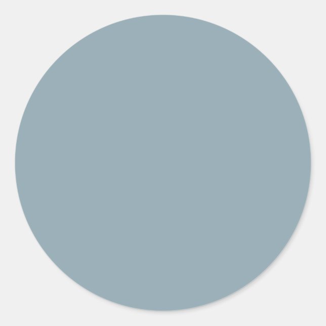 Dusty Cornflower Blue Solid Colour Classic Round Sticker (Front)