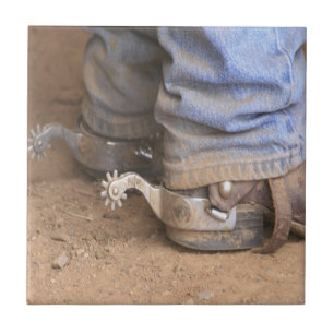 Dusty Cowboy Boots And Spurs Tile