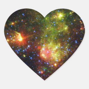 Dusty death of massive star NASA Heart Sticker