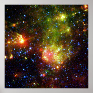 Dusty death of massive star NASA Poster
