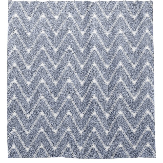 Dusty Denim Blue Chevron Pattern (Front)