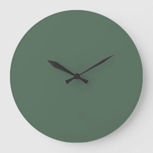 Dusty Eucalyptus Green Solid Colour Large Clock