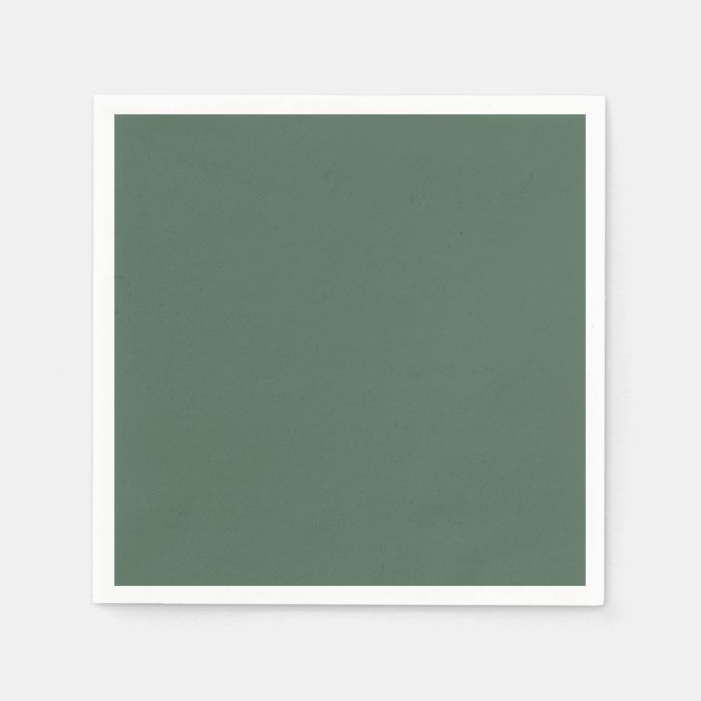 Dusty Eucalyptus Green Solid Colour Napkin (Front)