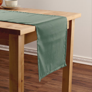 Dusty Eucalyptus Green Solid Colour Short Table Runner
