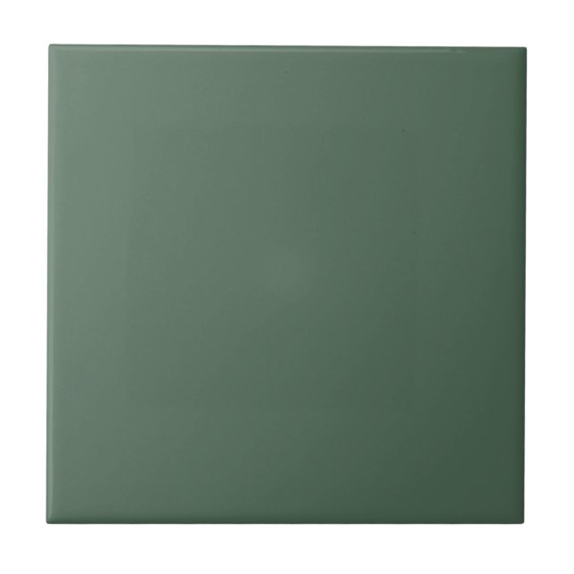 Dusty Eucalyptus Green Solid Colour Tile (Front)