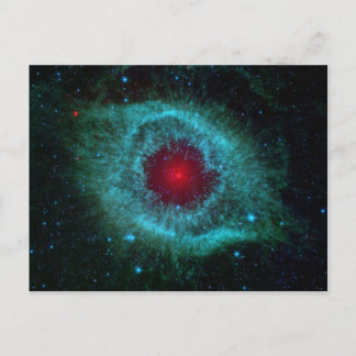 Dusty Eye of Helix Nebula by Spitzer Telescope Postcard