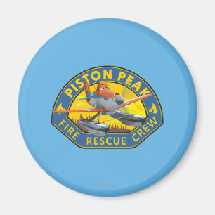 Dusty Fire Rescue Crew Badge Magnet
