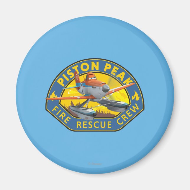 Dusty Fire Rescue Crew Badge Magnet (Front)