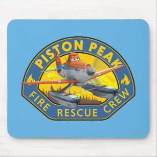 Dusty Fire Rescue Crew Badge Mouse Pad