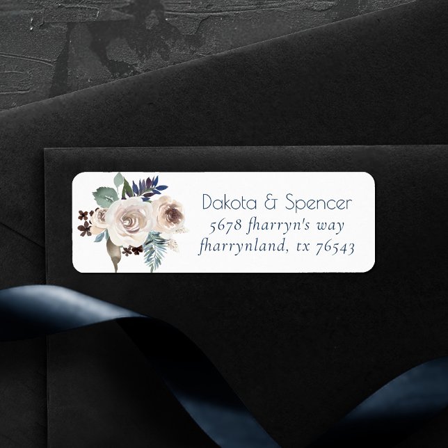Dusty Floral Bouquet | Blue Cream Wedding Address (Creator Uploaded)