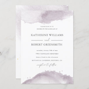 Dusty Gold Elegant Mauve Faire-part de mariage