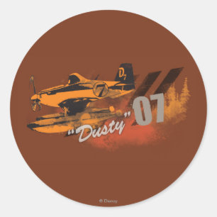 Dusty Graphic Classic Round Sticker