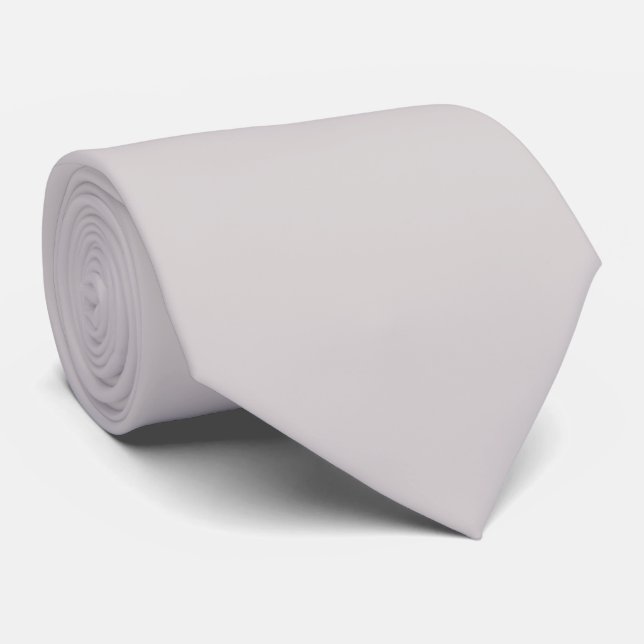 Dusty Gray Soft Pastel Solid Color Tie (Rolled)