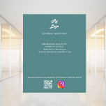 Dusty green business logo qr code instagram flyer<br><div class="desc">Personalize and add your business logo,  name,  address,  your text,  your own QR code to your instagram account. Dusty green coloured background.</div>