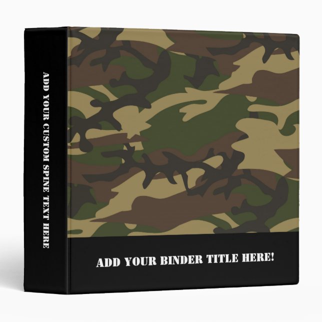 Dusty Green Camo Binder (Front/Spine)