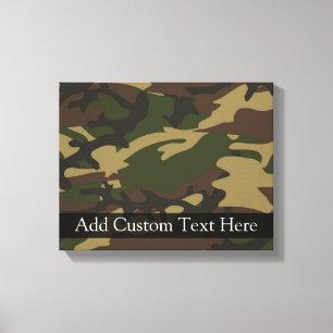 Dusty Green Camo Canvas Print