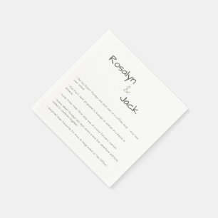 Dusty Green Casual Handwriting Fun Facts Napkins