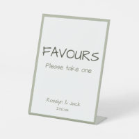 Dusty Green Casual Handwriting Wedding Favors